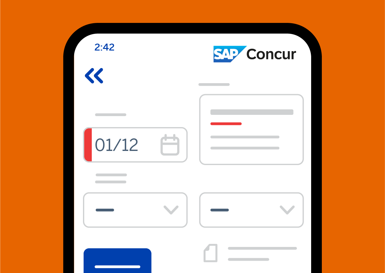 Concur Request product UI