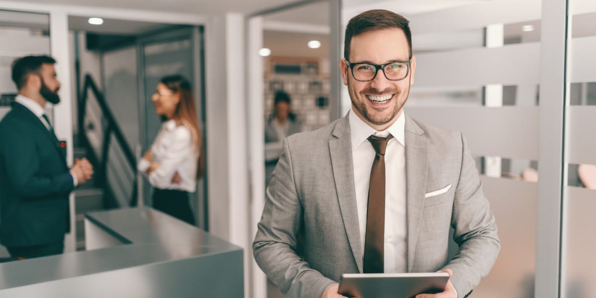 businessman smiling