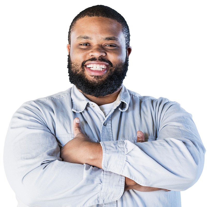 man smiling at camera