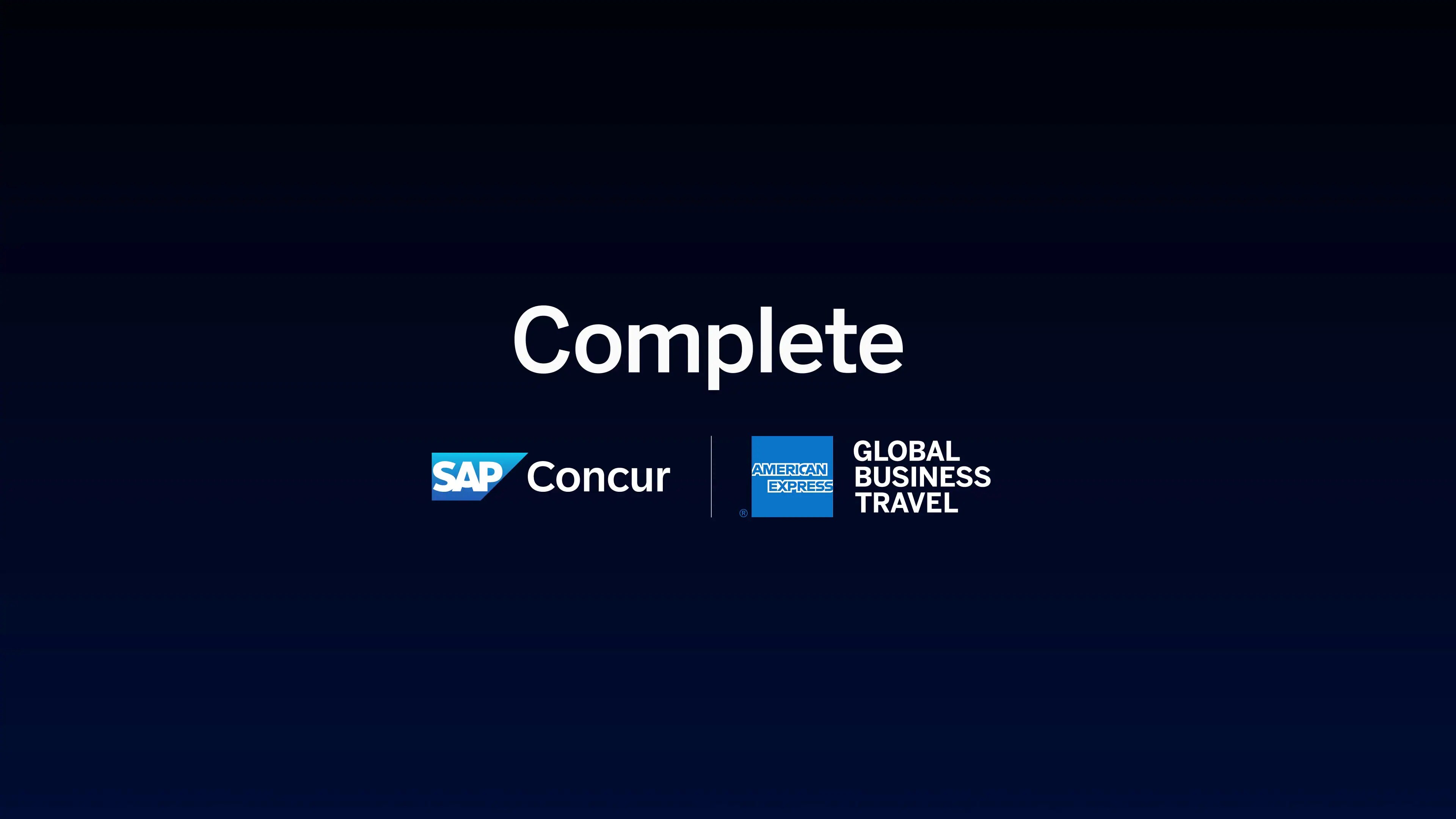 <span>Découvrez Complete by SAP Concur and Amex GBT</span>
