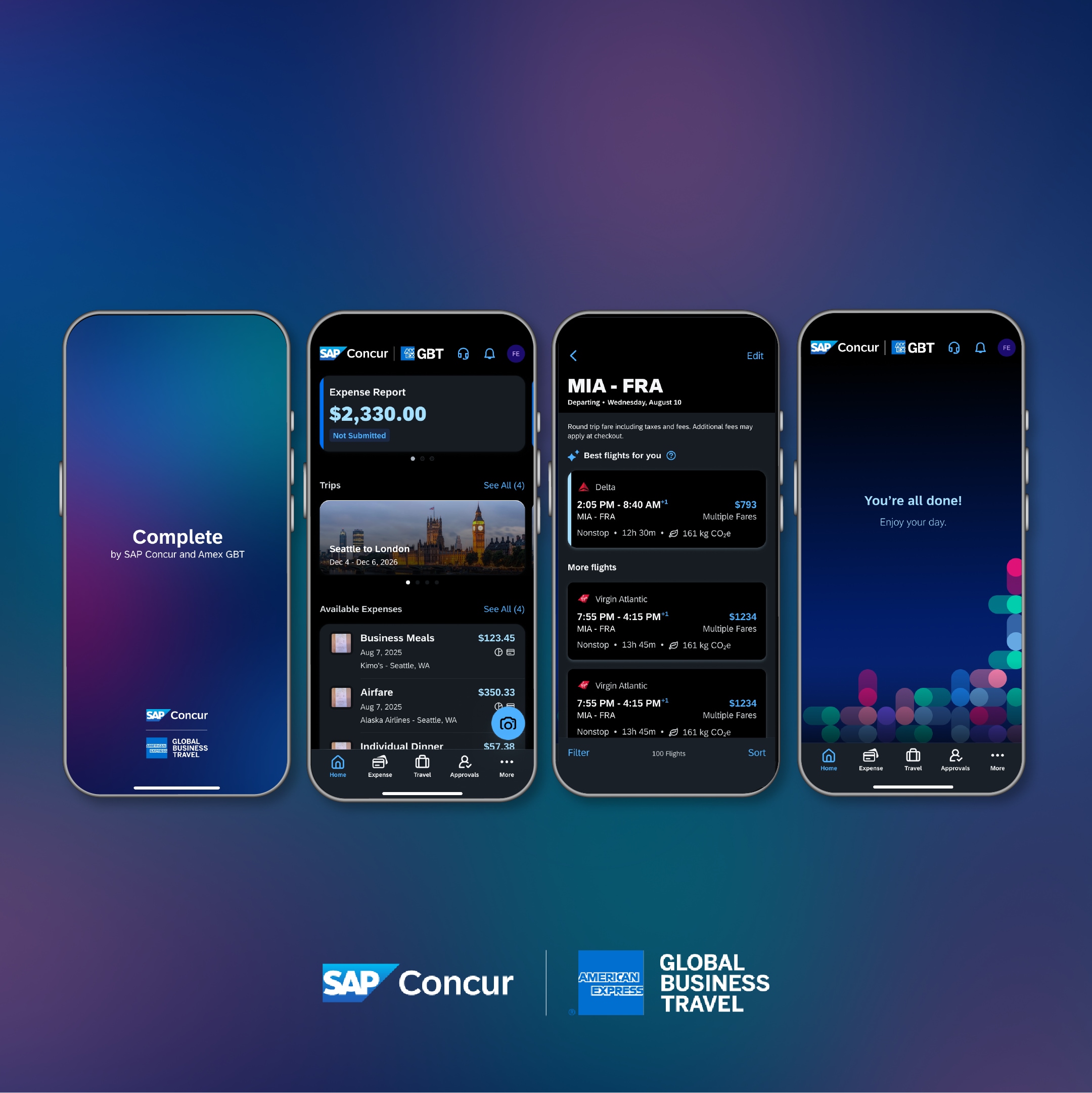 Complete by SAP Concur and Amex GBT