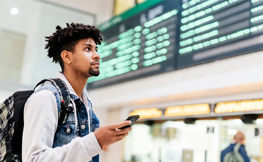 traveler in airport