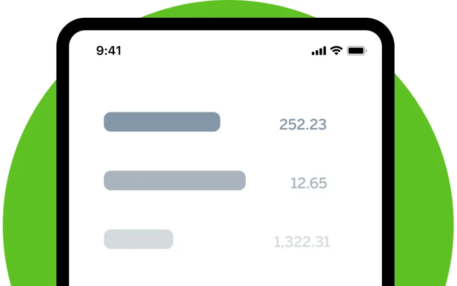 screenshot of expense