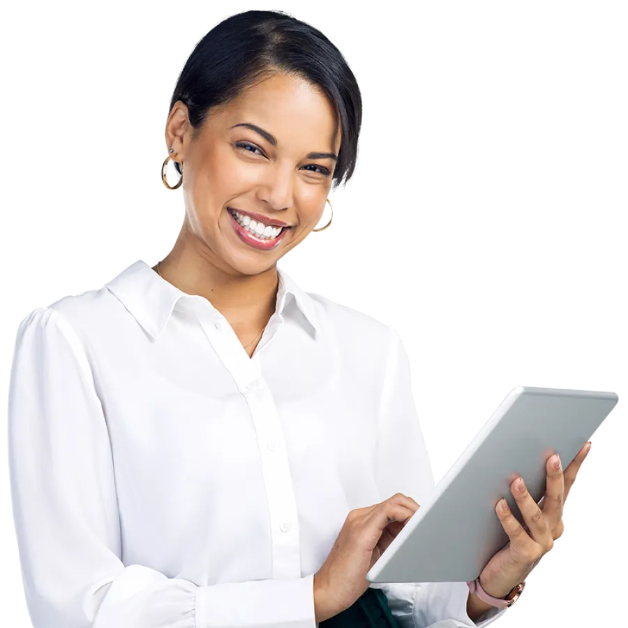 woman smiling