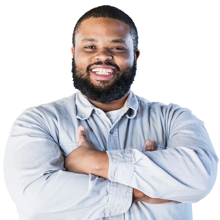 man smiling at camera