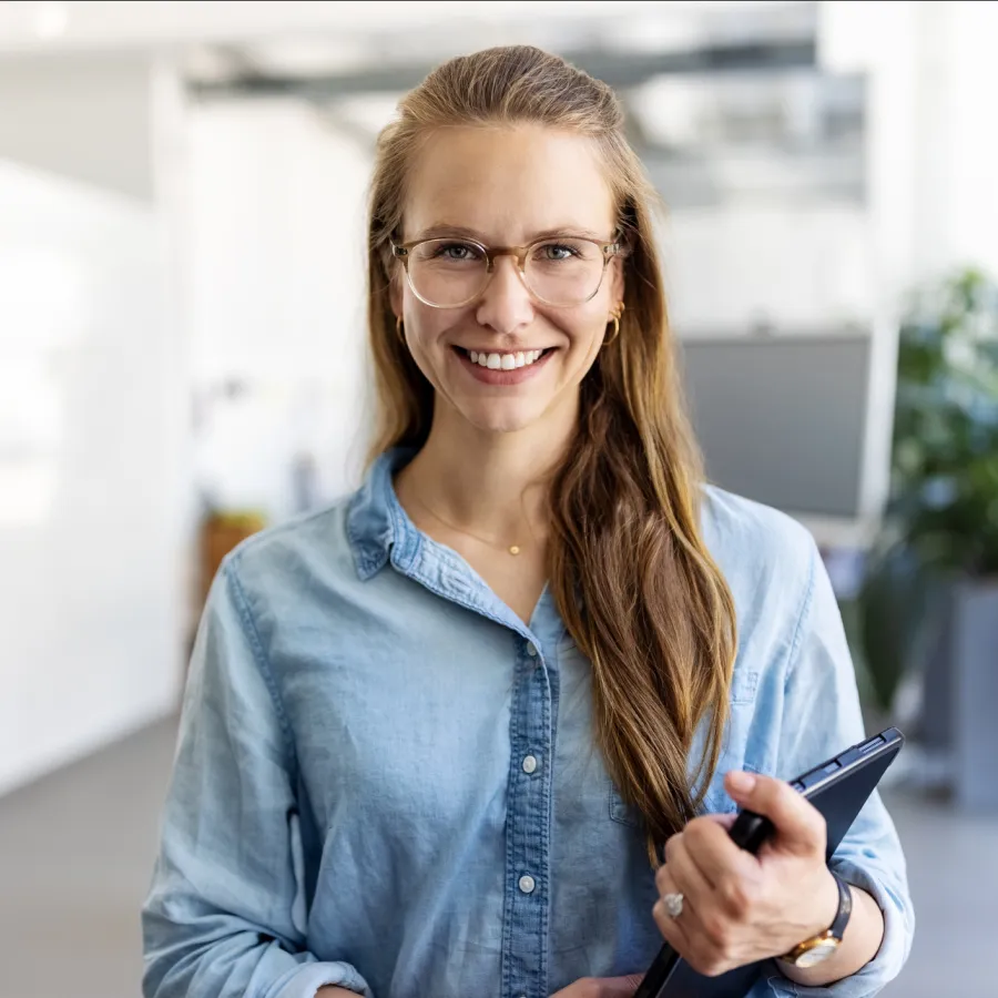 woman smiling