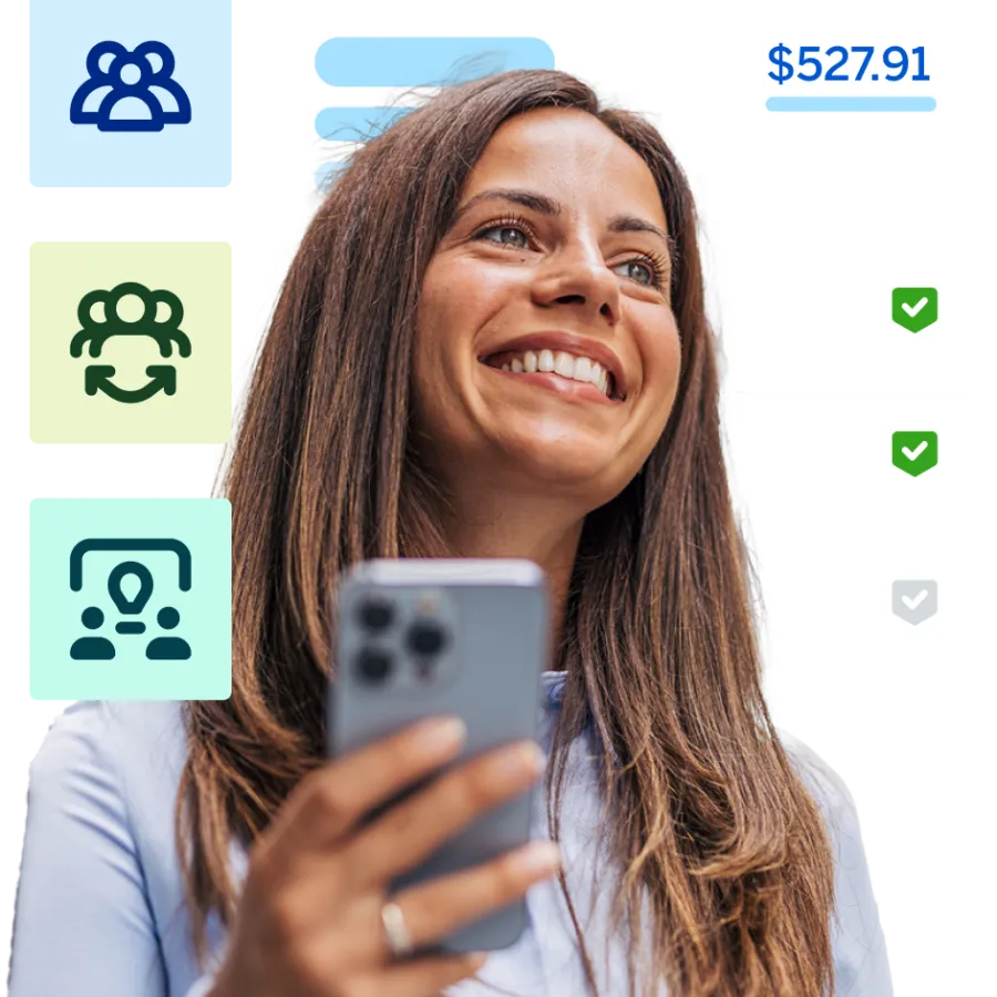Woman excited with valuable insights